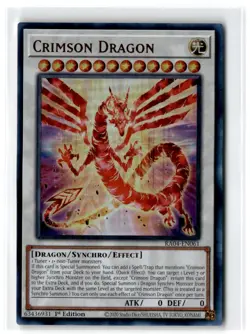 2025 Quarter Century Stampede Crimson Dragon #RA04-EN061 Ultra Rare - Image 1