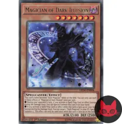 Yugioh Magician of Dark Illusion LED6-EN006 Rare 1st Edition NM - Image 1