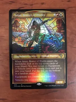Astor Bearer of Blades Showcase Foil MTG Magic the Gathering Card NM Mint DMU - Image 1