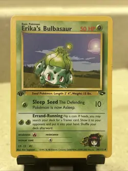 Pokemon TCG Erika's Bulbasaur Gym Challenge Card 1st Edition 39/132 - Image 1