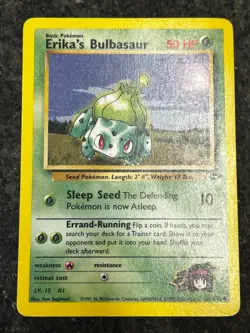 Erika's Bulbasaur 39/132 - Gym Challenge Vintage Pokemon Card LP - Image 1