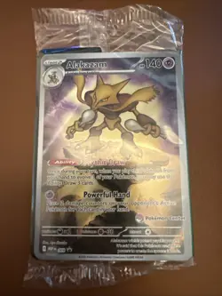 Pokemon TCG Alakazam 009 Black Star Pokemon Center Promo Card SEALED - Image 1