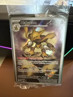 Pokemon TCG Alakazam 009 Black Star Pokemon Center Promo Card SEALED - Image 2