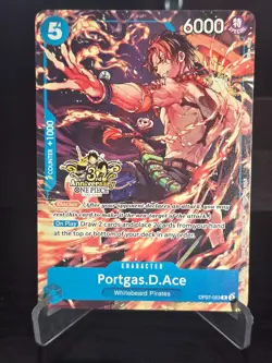 One Piece Card Game - Portgas.D.Ace (3rd Anniversary Promo) OP07-053 R - NM - Image 1