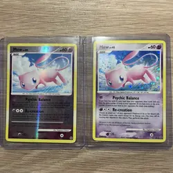 Pokemon Cards Mew Secret Wonders Holo & Reverse Holo Pair LP - Image 1