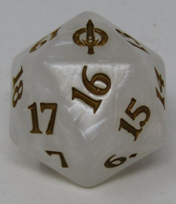 MTG March of the Machine Oversized White Spindown Dice D20 - Image 1