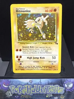Pokemon Card Hitmonlee 7/62 Fossil Set Rare Holo WOTC Light Play - Image 1