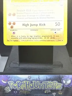 Pokemon Card Hitmonlee 7/62 Fossil Set Rare Holo WOTC Light Play - Image 3