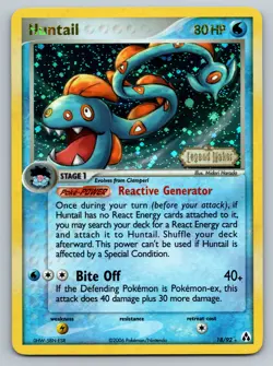 Pokemon Card - Huntail EX Legend Maker 18/92 Reverse HOLO Rare Stamped LP - Image 1