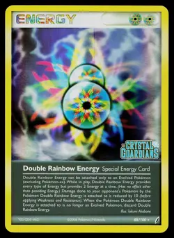 Pokemon Card - Double Rainbow Energy Crystal Guardians 88/100 Holo Stamped - Image 1