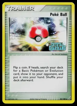 Pokemon Card - Poke Ball Crystal Guardians Stamped 82/100 Reverse Holo - Image 1