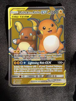 Unified Minds Raichu and Alolan Raichu GX Tag Team Alternative Art Card 220/236 - Image 2