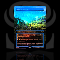 Mistrise Village •Borderless Foil• Tarkir: Dragonstorm - Rare Land TDM 0397 MTG - Image 1