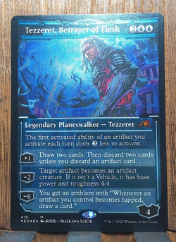 MTG Tezzeret, Betrayer of Flesh 🎇 Kamigawa (FOIL ETCHED SHOWCASE) NM ❤ - Image 1