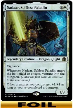 1x - Nadaar, Selfless Paladin - [SELECT] - Forgotten Realms - NM MTG - Image 2