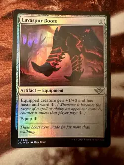 Lavaspur Boots 243 Foil - MTG OTJ - M/NM Unplayed FAST2SHIP!! - Image 1
