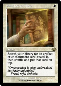 MTG Enlightened Tutor - Foil - Retro Frame NM-Mint Dominaria Remastered - Image 1