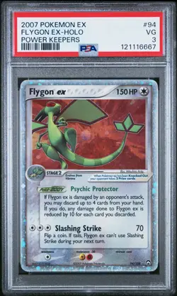2007 POKEMON EX POWER KEEPERS #94 FLYGON EX-HOLO PSA 3 - Image 1