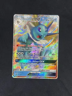Vaporeon GX Full Art #SM172 Pokemon Sun & Moon Black Star Promo - Image 1