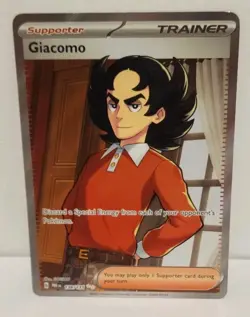 Pokemon ** PRISMATIC EVOLUTIONS **Giacomo 138/131** MINT & NEVER USED** - Image 1
