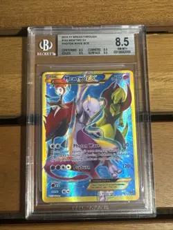 2015 Pokemon XY Breakthrough Mewtwo EX Full Art Secret Rare 163 BGS 8.5 - Image 1