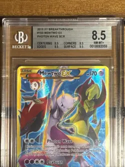 2015 Pokemon XY Breakthrough Mewtwo EX Full Art Secret Rare 163 BGS 8.5 - Image 2