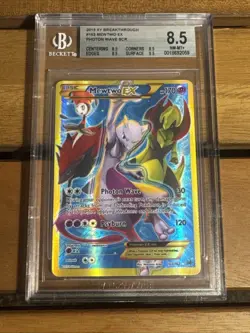 2015 Pokemon XY Breakthrough Mewtwo EX Full Art Secret Rare 163 BGS 8.5 - Image 3