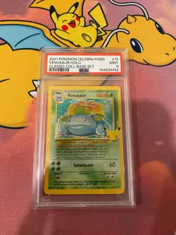 2021 Pokemon Celebrations Venusaur Holo Classic Collection #15 PSA 9 - Image 1