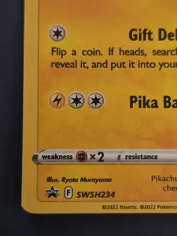 PIKACHU SWSH234 POKEMON GO 2022 BLACK STAR PROMO HOLO - Image 5