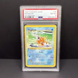 1999 POKEMON BASE SET 1ST EDITION #35 MAGIKARP PSA 8 SHADOWLESS - Image 1