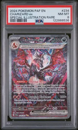 Pokemon TCG Charizard ex 234/091 Paldean Fates Special Illustration PSA 8 - Image 1