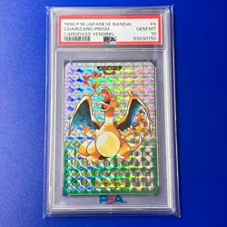 PSA 10 Pokemon 1996 Charizard Green Prism No. 6 Carddass Vending Bandai Japanese - Image 3