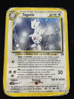 TOGETIC HOLO - POKEMON 16/111 NEO GENESIS EDITION 2 MAUVAIS ETAT FR - Image 1