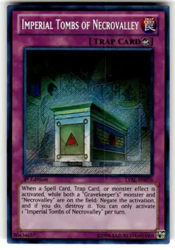 Imperial Tombs of Necrovalley LVAL-EN076 Secret Rare 1st Edition NM Yugioh! - Image 1