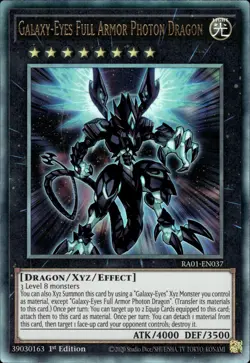 Galaxy-Eyes Full Armor Photon Dragon - Ultimate Rare 1st Ed RA01-EN037 NM YuGiOh - Image 1