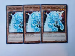 x3 Photon Sabre Tiger - EGO1-EN013 - Common - 1st Edition Near Mint - Image 1