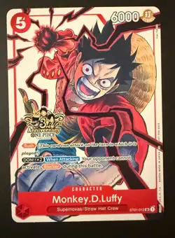 Monkey.D.Luffy - ST01-012 (3rd Anniversary) ST01-012 One Piece Promotion Cards - Image 1