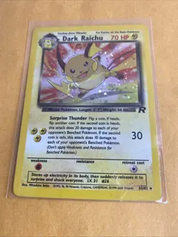 Pokemon TCG Cards Dark Raichu 83/82 Team Rocket Secret Rare Holo NM - Image 1