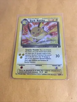 Pokemon TCG Cards Dark Raichu 83/82 Team Rocket Secret Rare Holo NM - Image 2