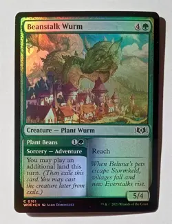 Magic MTG - Beanstalk Wurm (Foil) - Wilds of Eldraine - NM - Image 1