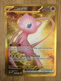 Pokemon TCG Scarlet & Violet 151 Mew EX Gold 205/165 Card NM - Image 1