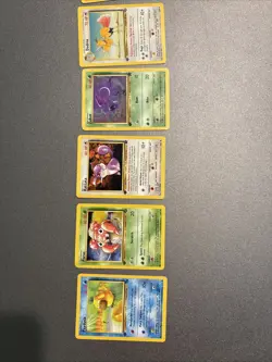 9 Vintage Cards, 1st Edition Pokemon Trading Cards Assorted Lot - Image 2