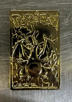 1999 Pokemon Burger King Nintendo 23 Karat Gold Plated Charizard Card No Ball - Image 1