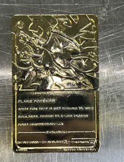 1999 Pokemon Burger King Nintendo 23 Karat Gold Plated Charizard Card No Ball - Image 3