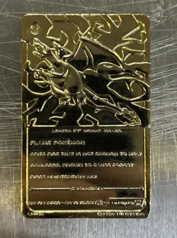 1999 Pokemon Burger King Nintendo 23 Karat Gold Plated Charizard Card No Ball - Image 4
