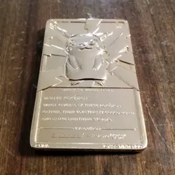 1999 Pokemon Pikachu 24K Gold Plated Trading Card Burger King - Image 2