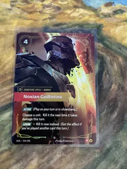 Riftbound TCG League Of Legends Origins Epic Noxian Guillotine 254/298 NM Card - Image 1
