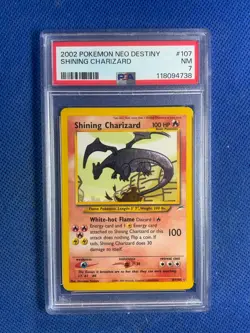 2002 Pokemon Neo Destiny #107 Shining Charizard PSA 7 - Image 1