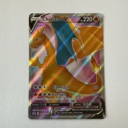 2020 Pokemon Champions Path Elite Black Star Promo Charizard V #SWSH050 NM - Image 1