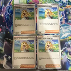 4x Lillie's Determination 119/132 Mega Evolution Pokemon Playset - Image 1
